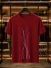 2026 New Arrival 100 Cotton Tshirt Creative Colorful Airplane Flight Path Print Crew Neck Casual Short Sleeve
