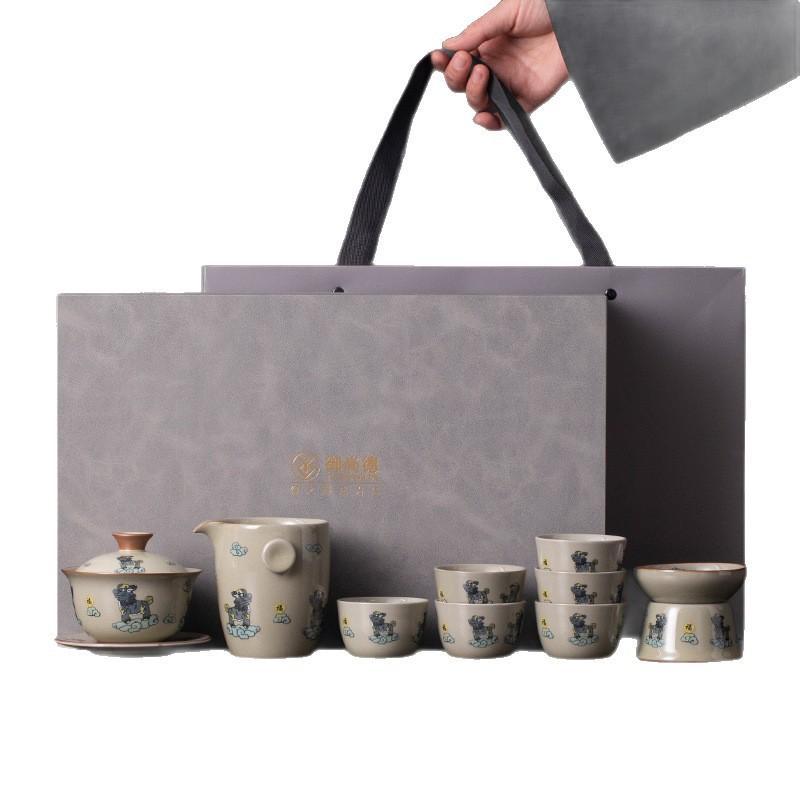 Tea Set2025New Home Use Tea Ceremony Ceramic Teapot Teacups Gaiwan High-end Tea Set Gift Box