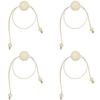 4Pcs Natural Wooden Bead Napkin Rings for Weddings Home Decor