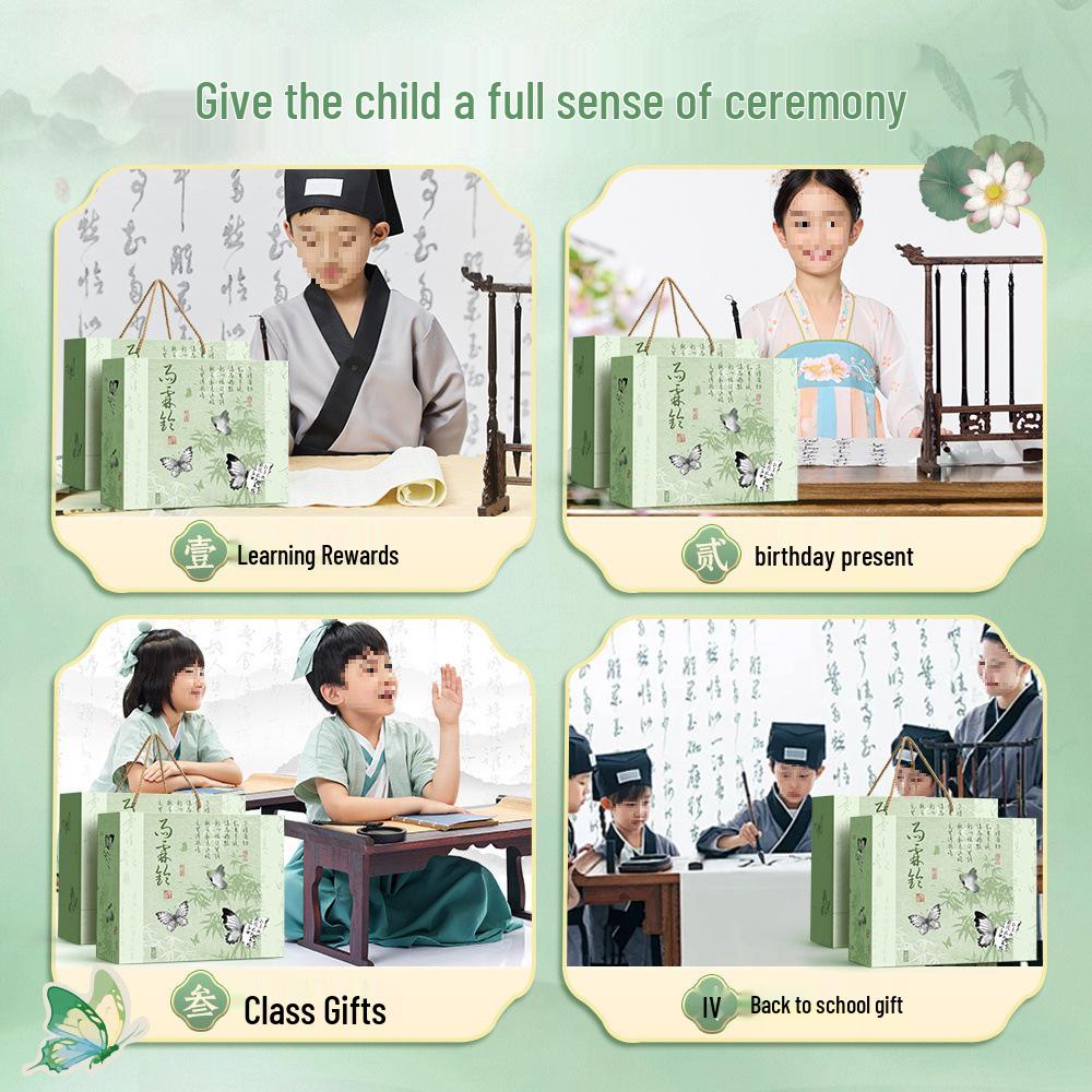 Ancient Chinese Style Stationery Gift Set for School Girls - Complete Graduation and Back-to-School Pack