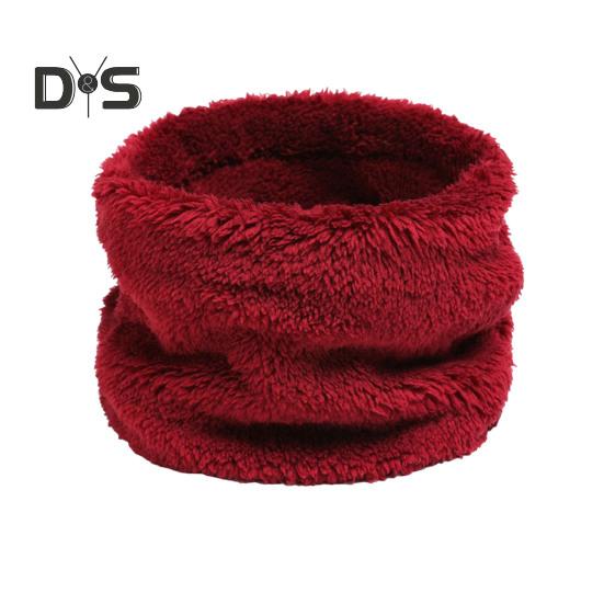 Женский термошарф, однотонный, теплый шарф для холодной погоды, с высоким воротником, из кораллового флиса, зимний, удобный, для шеи