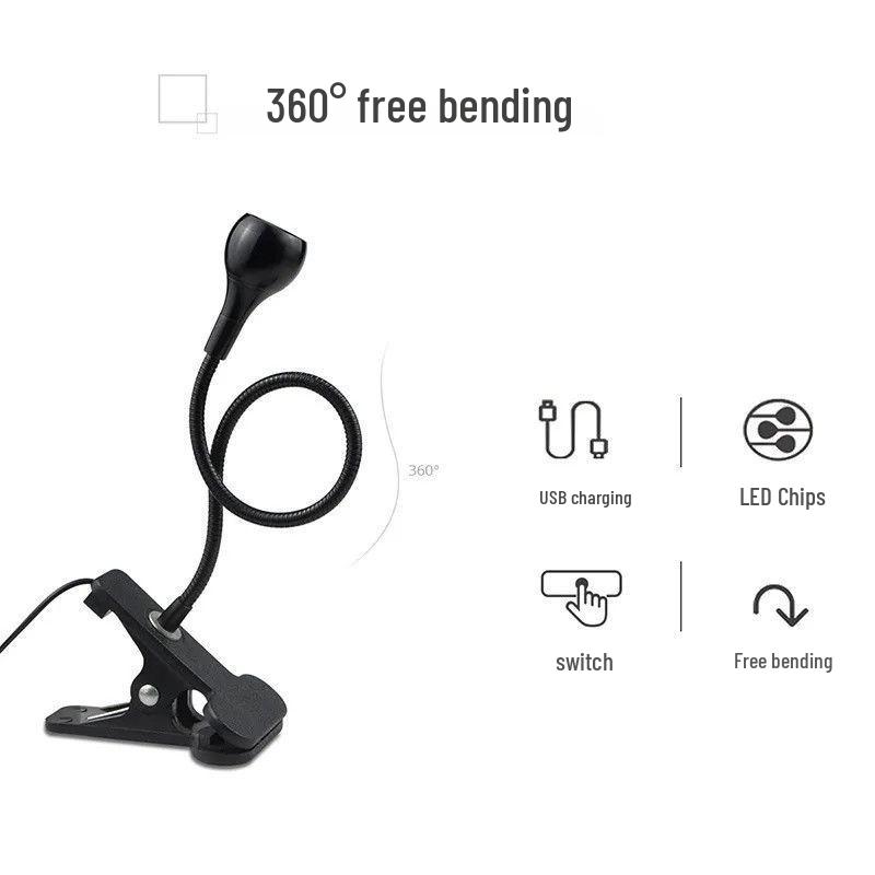 Clip-On Desk Lamp for Students: Bright Bedside & Study Light