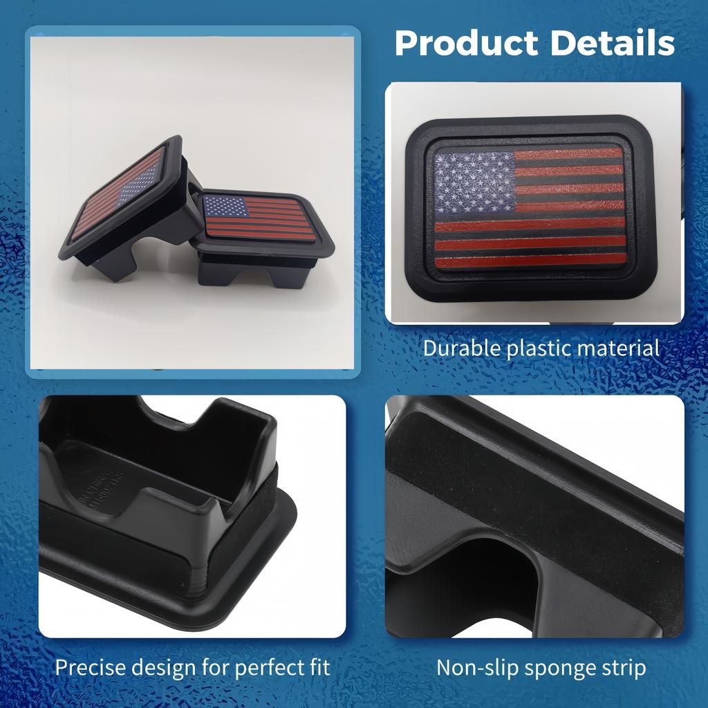 2x Red/White Truck Rear Bed Rail Stake Pocket Cover Stake Pocket Covers For Dodge Ram 1500 2500 2019-2025 Protective Accessories