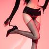 Sexy Women Thin Bandage Hollow Out Shaping Pantyhose Oil Glossy Shiny Tights Seamless Sheer See Through Hollow Out Stockings