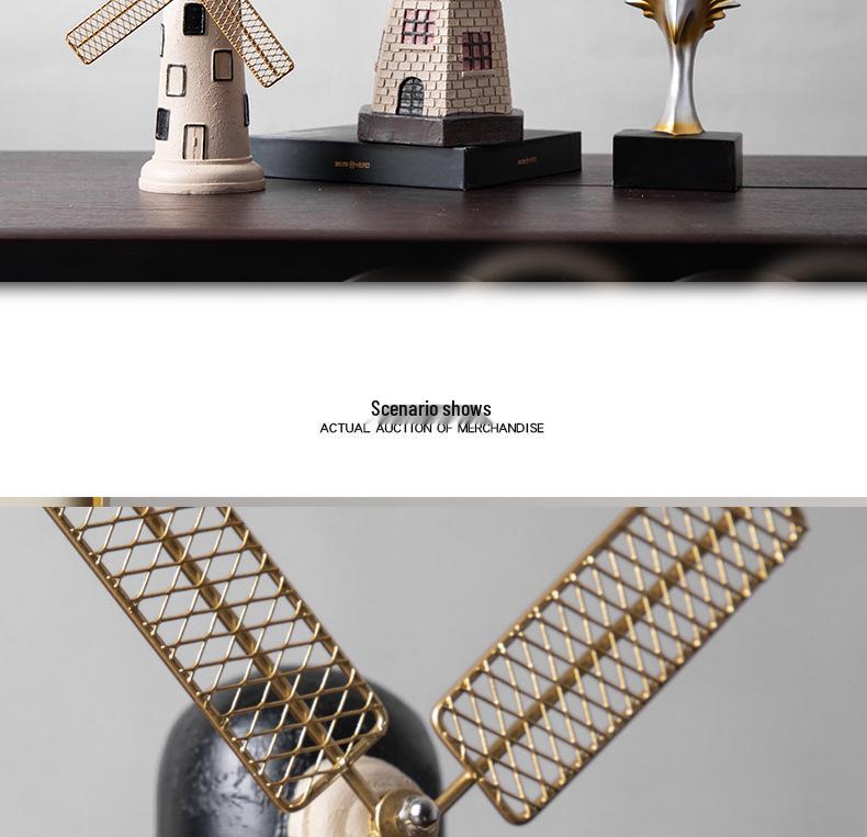 Moderní Retro Nizozemský Větrný Mlýn Vínová Skříňka Stolní Dekorace