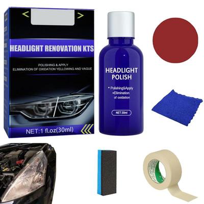 Kit de lustruire pentru restaurarea farurilor Soluția de curățare a farurilor Protejează farurile de reoxidare Include burete și șmirghel
