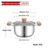 Yoshida Sho 304 Stainless Steel Wooden Handle Saucepan