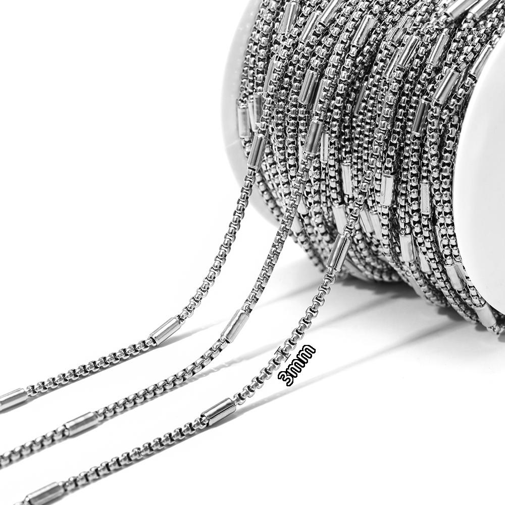 1 Meter Stainless Steel Gold Box Tube Cable Chains for DIY Necklaces Jewelry Earrings Making Bracelet Findings Supplies Bulk