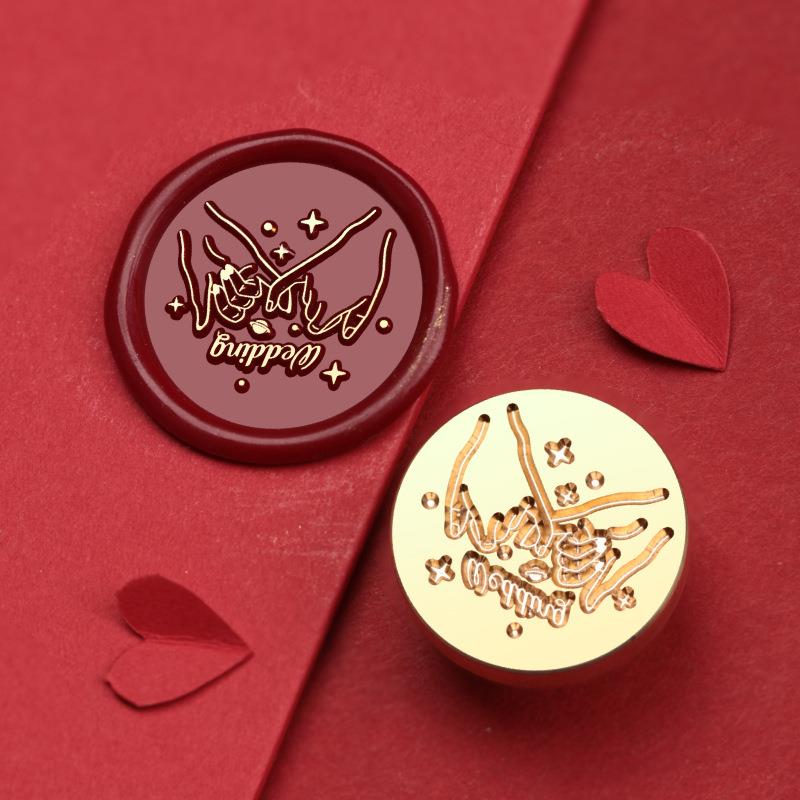 Wedding Celebration Stamps Wax Seal Stamp Vintage Sealing Stamp Head For Cards Envelopes Wedding Invitations Gift Packaging