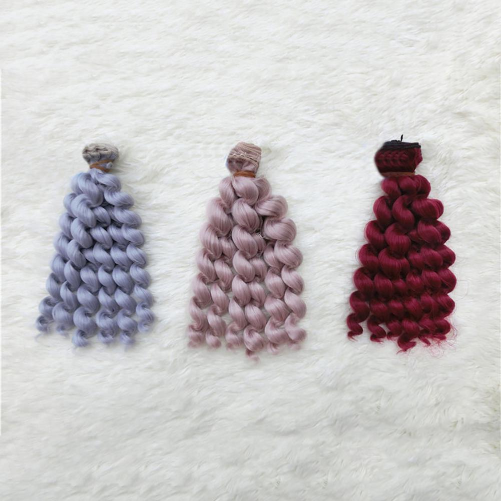 Fashion Mini Ringlet Curly 20cm Hair Tresses Doll Wig Kids Toy Baby Girls Gift