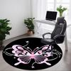 1pc Butterfly Decorative Carpet, Round Non Slip Durable Large Size Office Carpet, Suitable for Office