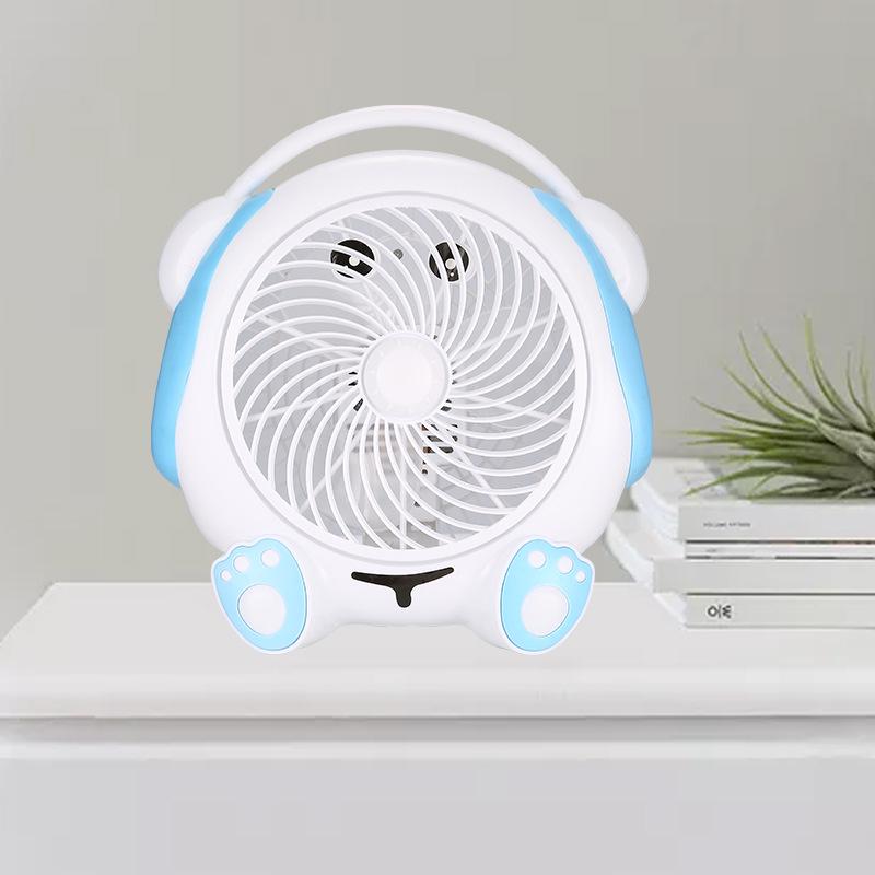 Compact Cartoon Electric Desk Fan for Student Dorms and Bedrooms