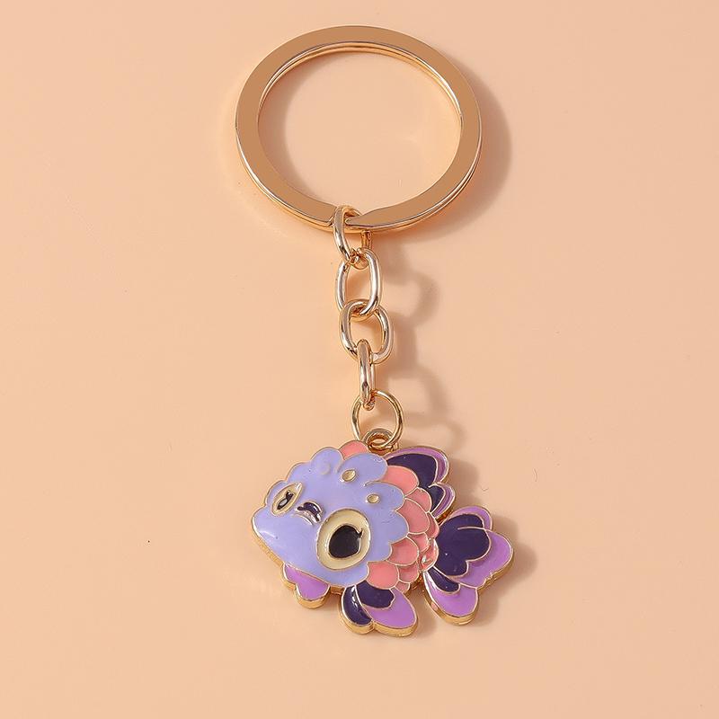 Cute Enamel Cartoon Animal Bear Keychain Panda Duck Key Ring Pendant for Car Key Holder Handbag Decor DIY Jewelry Gift