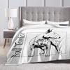 English Bull Terrier Dog Portrait Portrait Blanket Soft Warm Flannel Throw Blanket Cover for Bed Living room Travel Home Couch