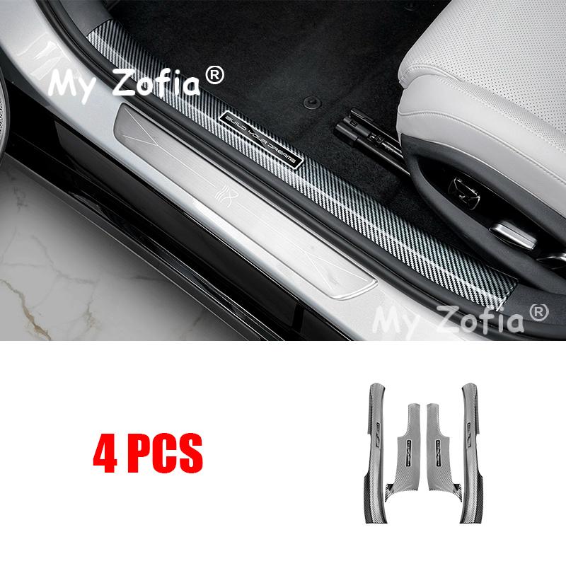 For BYD Han L 2025 2026 ABS Carbon Fiber Welcome Pedal Door Sill Scuff Threshold Guard Plate Anti-scratch Sticker Accessories
