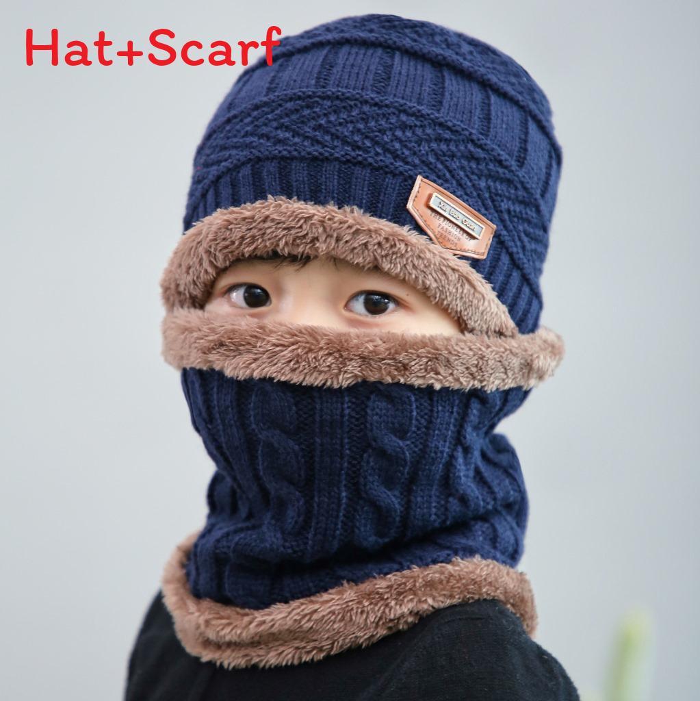 Kids Knitted Winter Hat With Fleece Lining For Outdoor Skiing And Riding