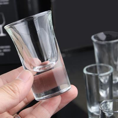 6pcs Set 30ml Classic Small Baijiu Cup Transparent Drinkware Tequila Liqueur Cocktail Glasses Family Gathering Wine Shot Glass