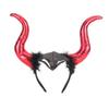 Red Costume Cosplay Ox Horn Headband Unique Funny Halloween Party Horn Hair Hoop Props Hair Accessories
