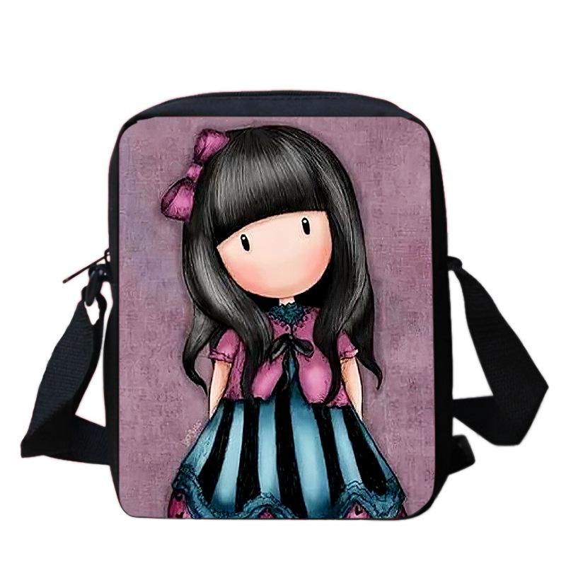 Gorjuss santoro peripheral animation backpack men and women pencil bag meal bag satchel