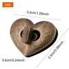 5sets Heart Shaped Metal Clasp Turn Lock   Lock HardwareHandbag Bag Accessory (Silver)
