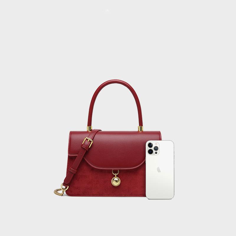 Red Bag Women'S Wedding Bag Large Capacity Bridal Bag Atmospheric Handbag Light Luxury Messenger Bag