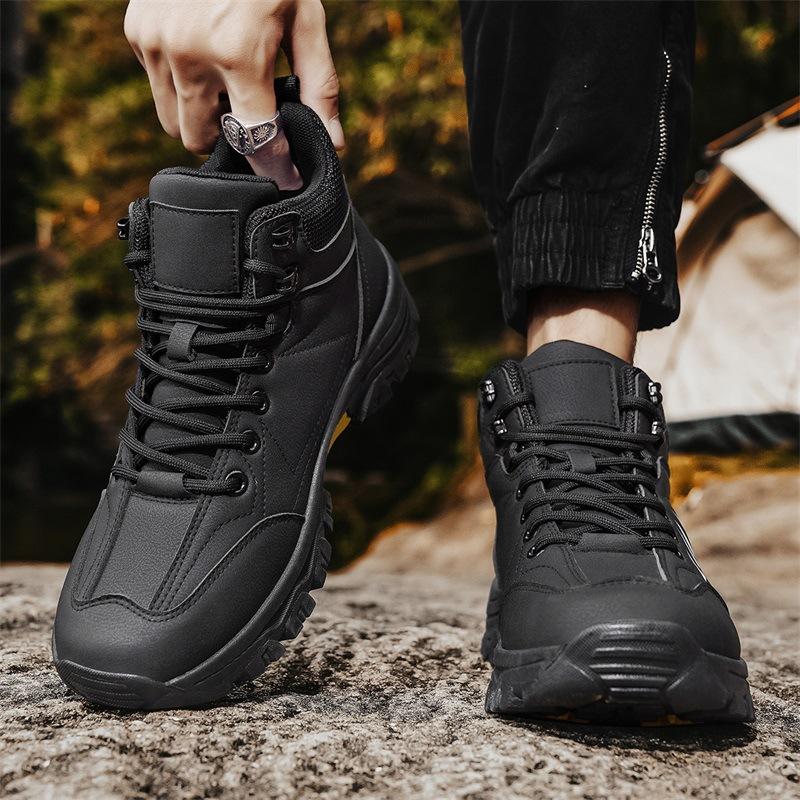 Large Size Men's Shoes Winter New Outdoor Sports Shoes Non-slip Comfortable Wear-resistant Hiking Shoes Cold Sticky Shoes