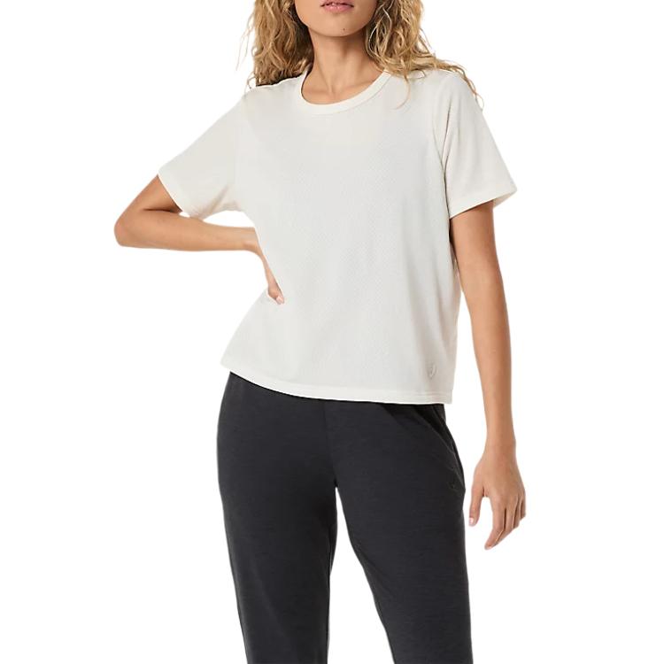 

Asics Actiadapt Foldable Short Sleeve Moisture Wicking Quick Dry Waterproof Regular T-Shirt Women Tops 2032D366-100