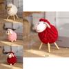Holiday Christmas Tabletop Tree Ornament Kit With Felt Sheep And Modern Art Style For Celebration