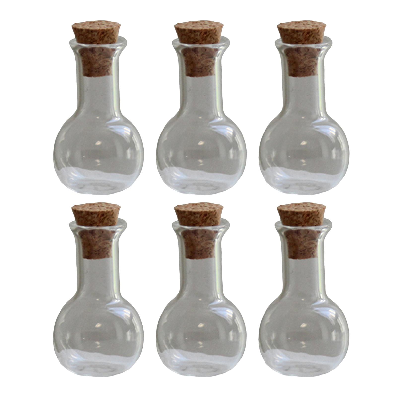 

6 шт. Міні скляні пляшечки з корком Пляшка для побажань Маленька чистий
