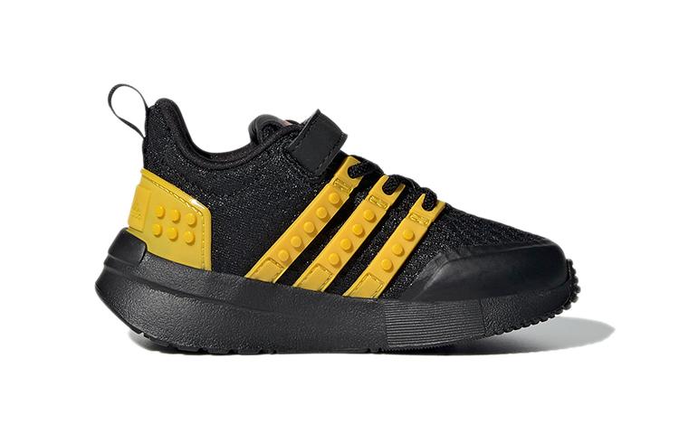 Scarpe da Bambino LEGO x Adidas Racer Tr El Tessuto Comode Punta Tonda Resistenti all'Abrasione Basse Nero Giallo GX3219