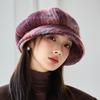 Women's Autumn and Winter New Fleece Thickened Tie-dye Beret Painter Hat Outdoor Windproof Warm Hat