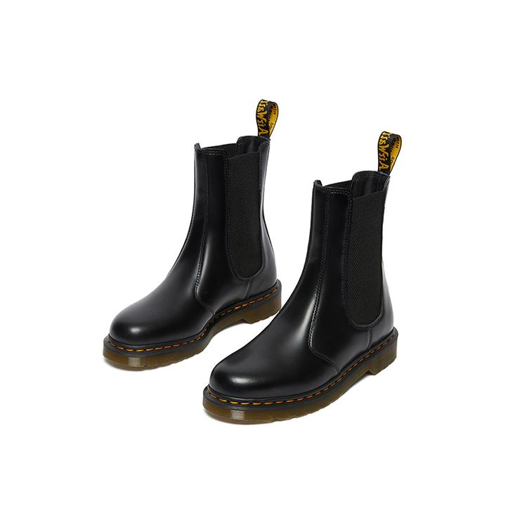 New Dr.Martens 2976 Hi Smooth Leather Chelsea Boots 'Black' Women's 26964001