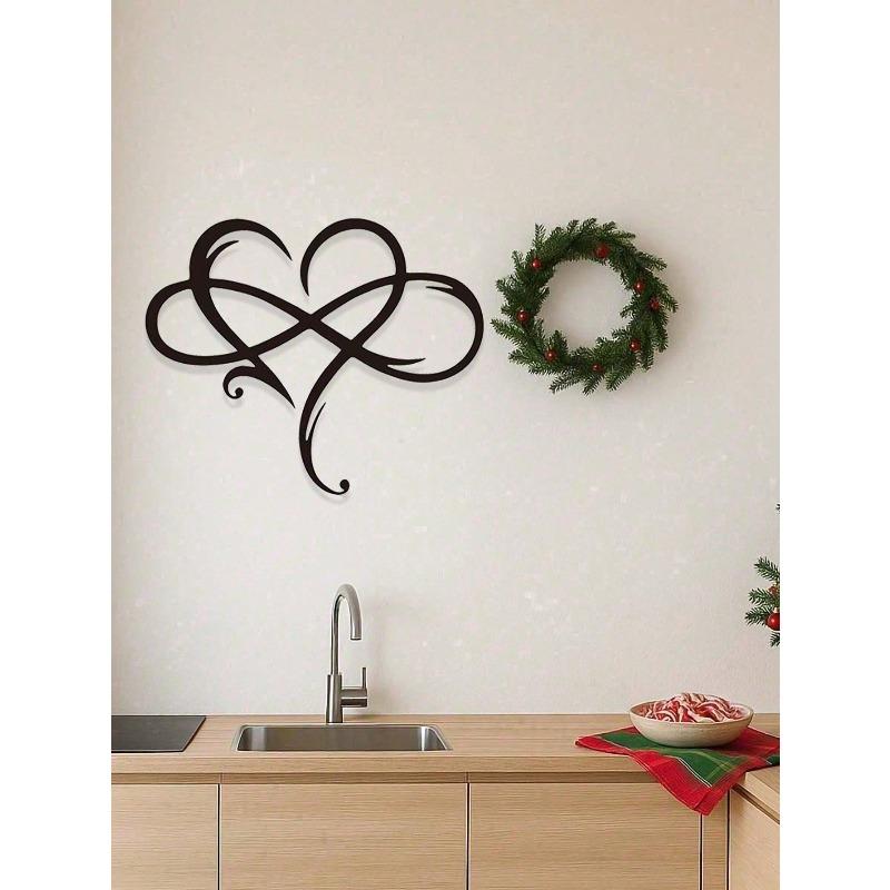 Gothic Heart Metal Wall Art Dark Romance Infinity Decor Halloween Christmas Gift