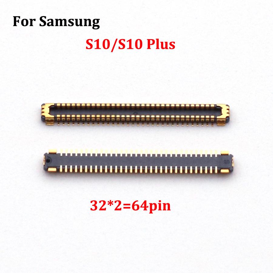 10pcs For Samsung S10 NOTE10 20 S21 S22 S23 A30S A40 A12 A50 A60 A02S A10S A14 LCD Display Screen Flex FPC Connector On Board