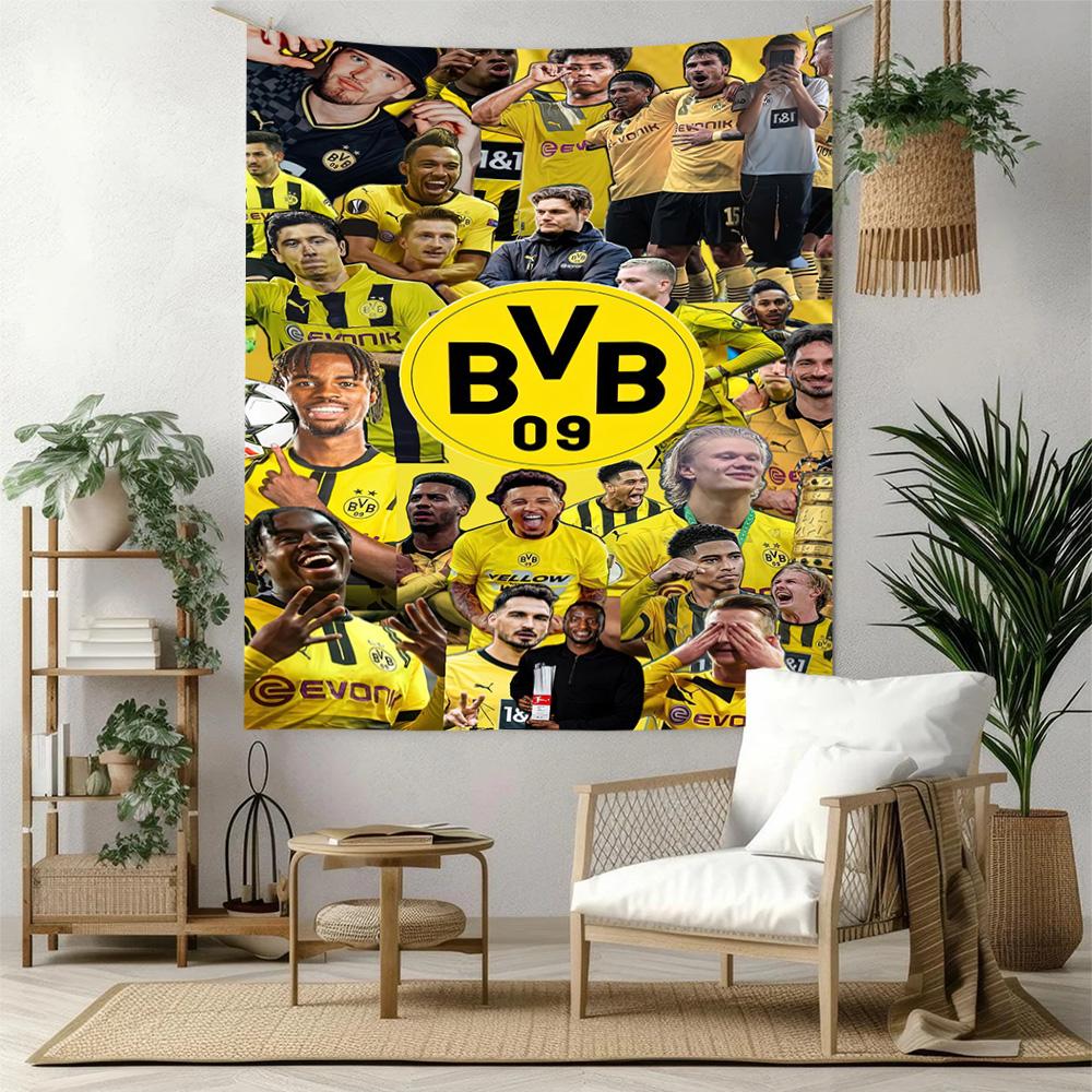 Borussia Dortmund Wall Decor Tapestry Art For Pet Memorial Birthdaywedding Party Backdrop Family Gift