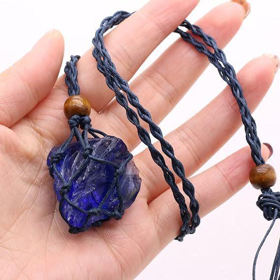 Natural Handcrafted Geometric Crystal Pendant Necklace With Energy Gemstones For Style