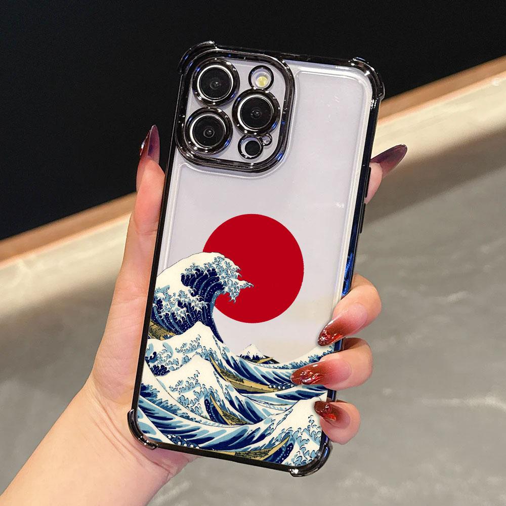 

Япония Аниме Пейзаж Канагава Большая Волна Чехол Для iPhone 17 Pro 16 15 14 13 12 11 Pro Max Чехол 17 Plus 17E 16E 17Air Чехол для Телефона iPhone 11Pro Max