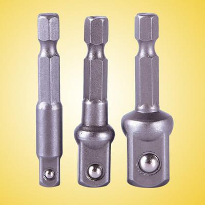 3Pcs Socket Adapter Set Hex Shank To 1/4