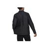 Adidas Solid Color Quilted Letter Logo Print Polo Button Long Sleeve Jacket Men Jacket Black HG8706