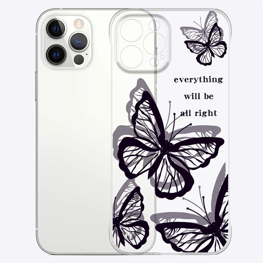 INS Retro Butterfly Phone Case for Apple iPhone 15 16 Pro Max 13 14 Plus 12 11 Pro plus Matte