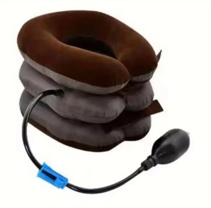 

Inflatable Neck Brace with Air Pillow for Cervical Support and Massage коричневый