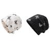 Thickened Butterfly Print Beanies Holes Plush Pullover Hat Fashion Fleece Beanies  Keep Warm