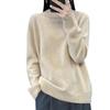 Fashion Long Sleeve Loose Knitted Sweater for Women Half High Collar Base Autumn Winter Pullovers Sweaters Women Casual Solid Ladies Knitwears 2374