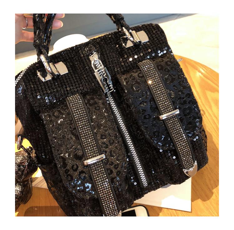 2023 Damenmode, Mehrzweck-Handtasche und Rucksack mit Pailletten – trendige Umhängetasche im koreanischen Stil