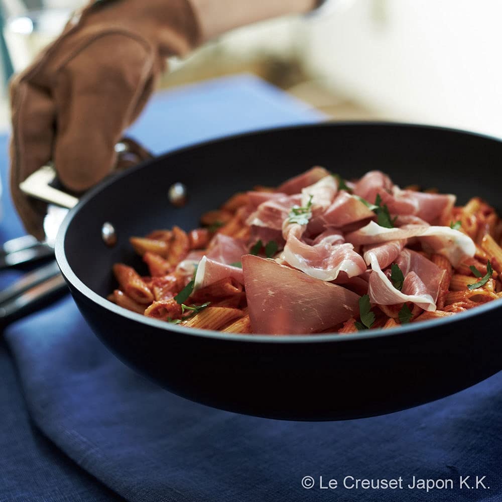 Le Creuset TNS Deep Frying Pan, 28cm, Gas, Induction, and Oven Safe, with Silicone Handle [Official Product in Japan]