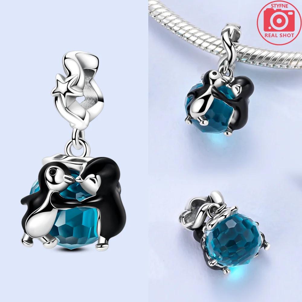 Exquisite Animal Firefly Blue Bow Dolphin Beads Fit Bracelet Charms Copper Original Jewelry Making Women Anniversary Gifts