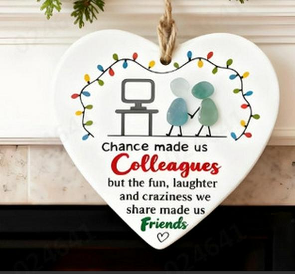 Cross-Border Friendship Sea Glass Heart Ornament