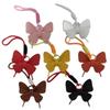 Cute Bow Butterfly Leather Keychain Pendant
