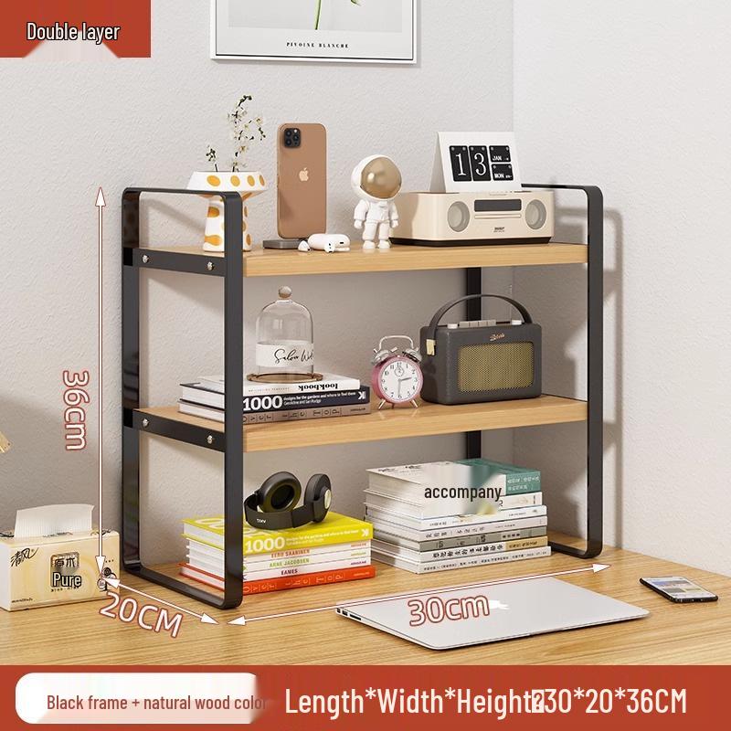 Mehrschichtiger Schreibtischorganizer: Stufenregal für Bücher, Bürobedarf und Kosmetik. Ideal für die Arbeit, das Wohnheim oder das Zuhause.