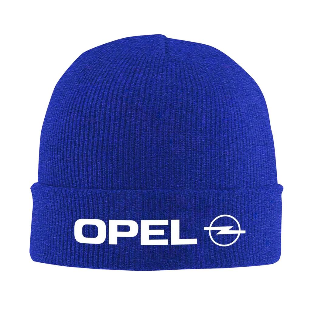 Pletená čepice s logem Opel Dámská Pánská Zimní čepice Akryl Německý výrobce automobilů Teplá čepice